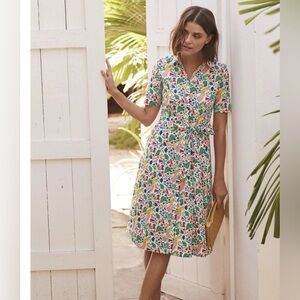 Boden Isadora Floral Shirt Dress LIKE NEW